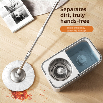 Μεγάλο ανοξείδωτο ατσάλι, ξεχωριστό περιστρεφόμενο σφουγγαρίστρα, οικιακός κουβάς σφουγγαρίστρας, τεμπέλης σφουγγαρίστρας χωρίς χέρια, σφουγγαρίστρα σφουγγαρίστρας