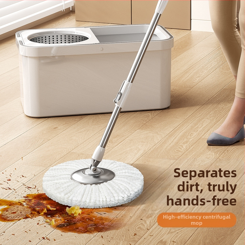Nagy rozsdamentes acél munkaerő-megtakarító külön forgó felmosórongy háztartási felmosó vödör lusta kéz nélküli felmosórongy felmosórongy felmosórongy felmosó