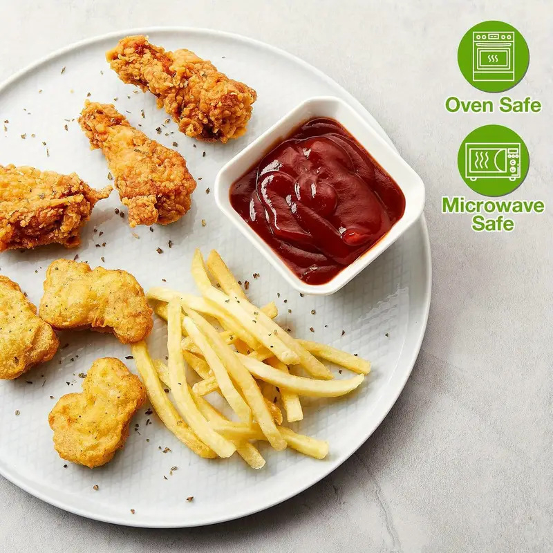 Keraminis indas, sojų padažo indas, padažo indas, prieskonių indas, kvadratinis prieskonių indas, buitinis virtuvės 3 colių užkandžių indas, baltas indas