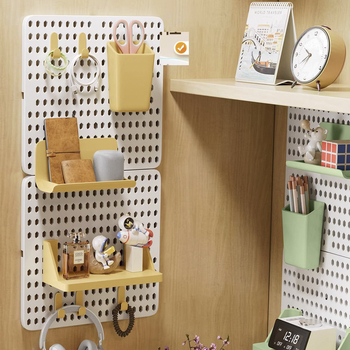 Стелаж за съхранение на дупки в общежитие, без перфоратор, кука за студентско бюро, стенен стелаж за съхранение, аксесоари за довършителни работи на плота