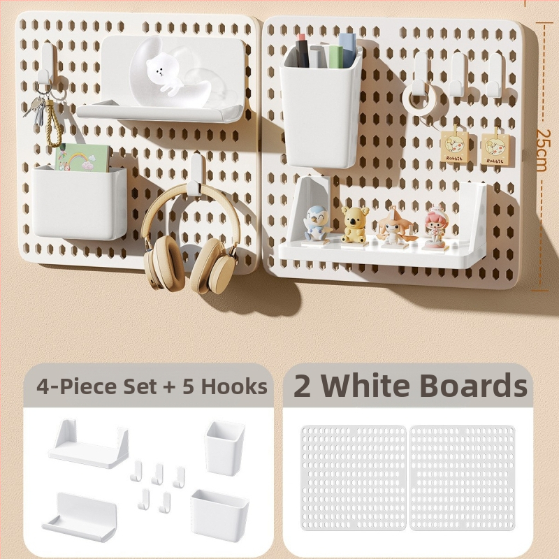 Стелаж за съхранение на дупки в общежитие, без перфоратор, кука за студентско бюро, стенен стелаж за съхранение, аксесоари за довършителни работи на плота