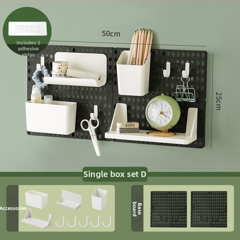 Стелаж за съхранение на дупки в общежитие, без перфоратор, кука за студентско бюро, стенен стелаж за съхранение, аксесоари за довършителни работи на плота