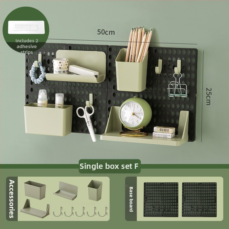 Стелаж за съхранение на дупки в общежитие, без перфоратор, кука за студентско бюро, стенен стелаж за съхранение, аксесоари за довършителни работи на плота