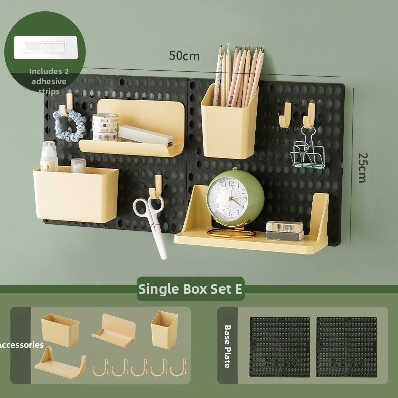 Стелаж за съхранение на дупки в общежитие, без перфоратор, кука за студентско бюро, стенен стелаж за съхранение, аксесоари за довършителни работи на плота