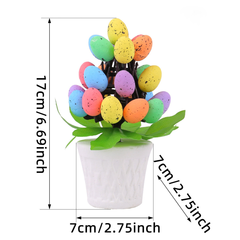 Piiriülene uus lihavõttemuna lillepoti kaunistused pikisuunaline vahu simulatsioon täpiline muna lillepoti stseeni kaunistus
