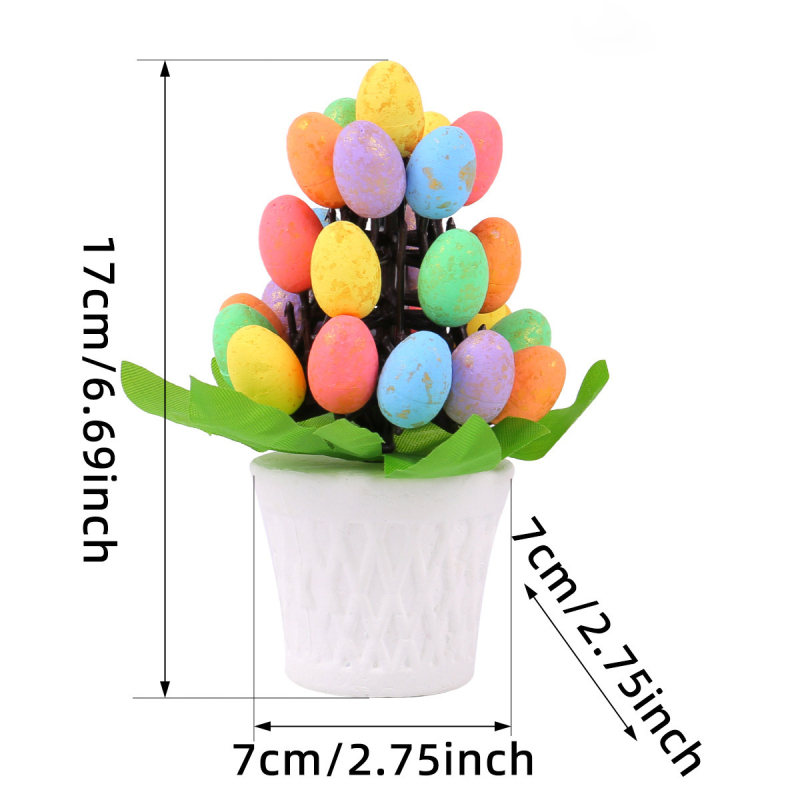 Piiriülene uus lihavõttemuna lillepoti kaunistused pikisuunaline vahu simulatsioon täpiline muna lillepoti stseeni kaunistus