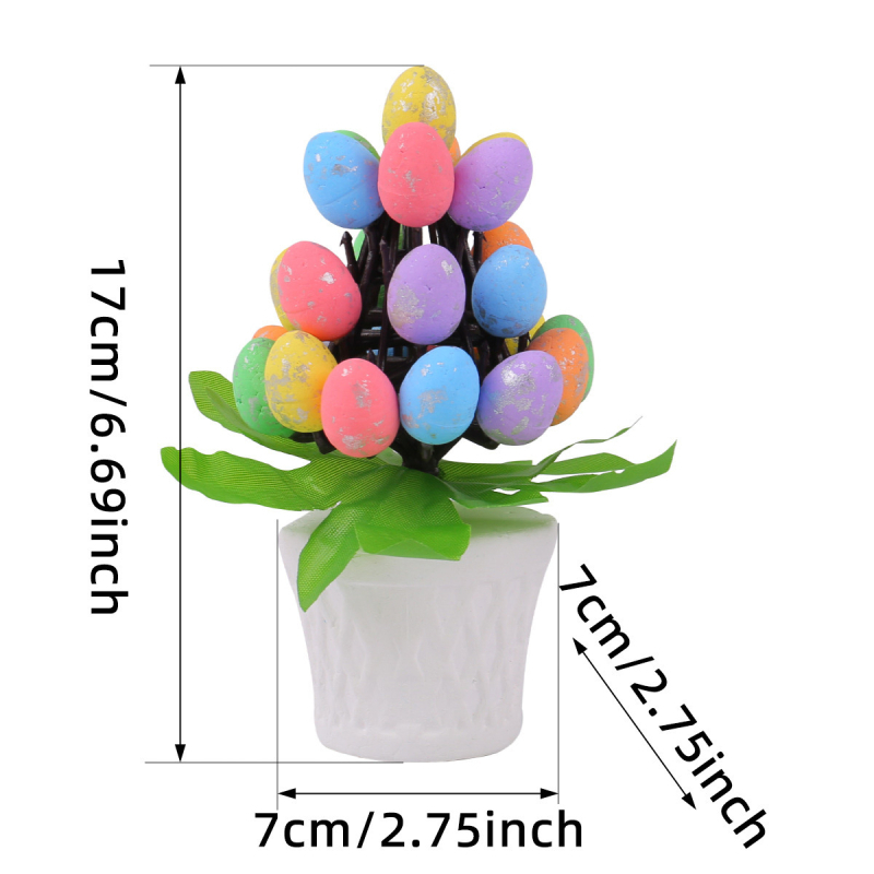 Piiriülene uus lihavõttemuna lillepoti kaunistused pikisuunaline vahu simulatsioon täpiline muna lillepoti stseeni kaunistus