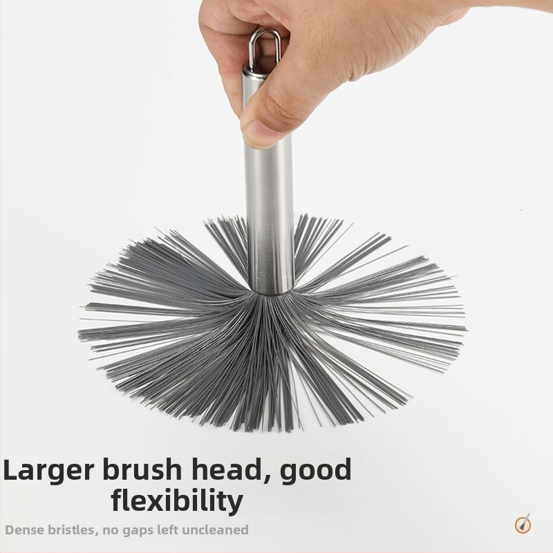 Четка за тенджера от неръждаема стомана с дълга дръжка, кухненска удължена четка за миене на тенджери, дезинфекцираща четка за почистване