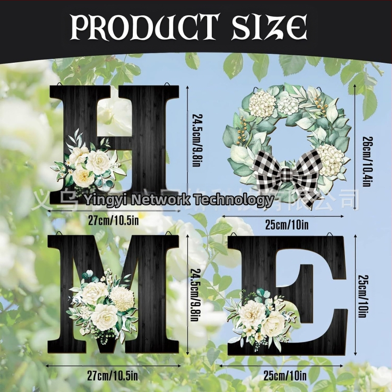 Nauja medinė namų dekoracija HOME, meno sienų dekoras, paplūdimio tematikos namų dekoro logotipas