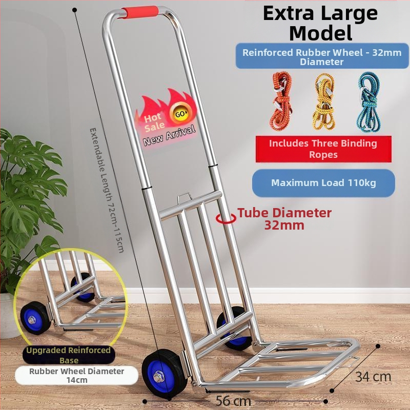 Kokkupandav käsikäru koduseks kasutamiseks, ostlemiseks, kaubaveoks, kaasaskantavaks pagasikäruks