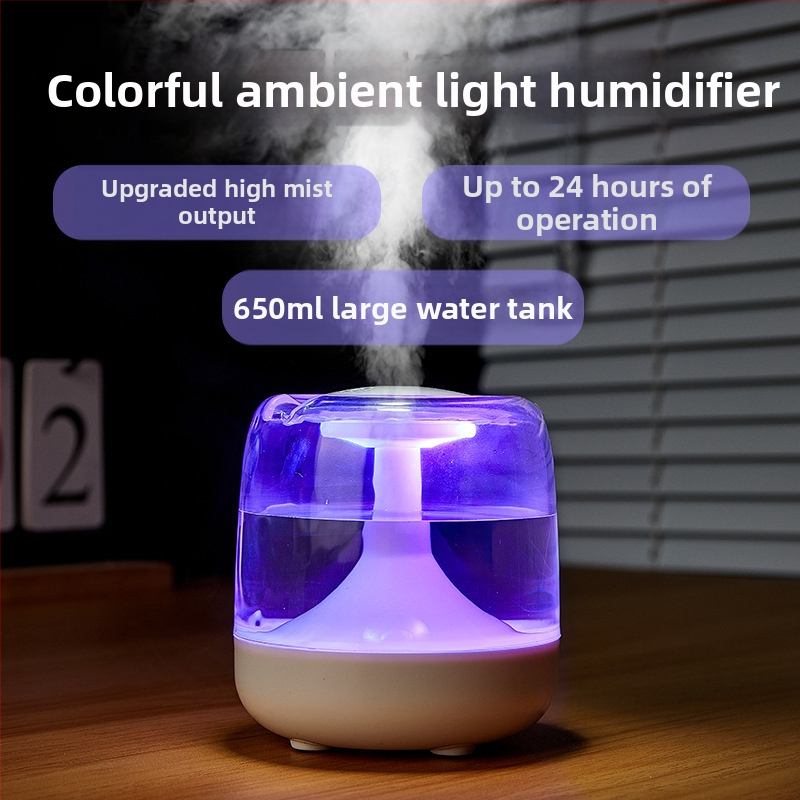 Zvlhčovač vzduchu cezhraničný mini zvlhčovač vzduchu domácnosť spálňa malý aromaterapeutický stroj stolný stlmený stropný lampa ubytovňa