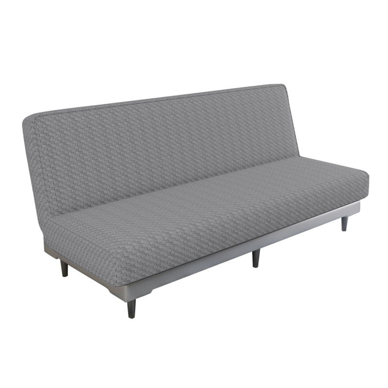 Tarpvalstybinis sustorintas be porankių, visiškai uždaras sofos lovos užvalkalas, elastingas sofos apsauginis užvalkalas, vientisos spalvos languotas sofos apsauginis užvalkalas