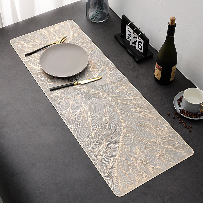 PVC stalo takelio padėklas, tarpvalstybinė elektroninė prekyba, „Amazon“ sprogimai, restoranas, vientiso dugno izoliacinis stalo kilimėlis, tūkstantis šilko lapų, bronzuojantis ilgas rankšluostis