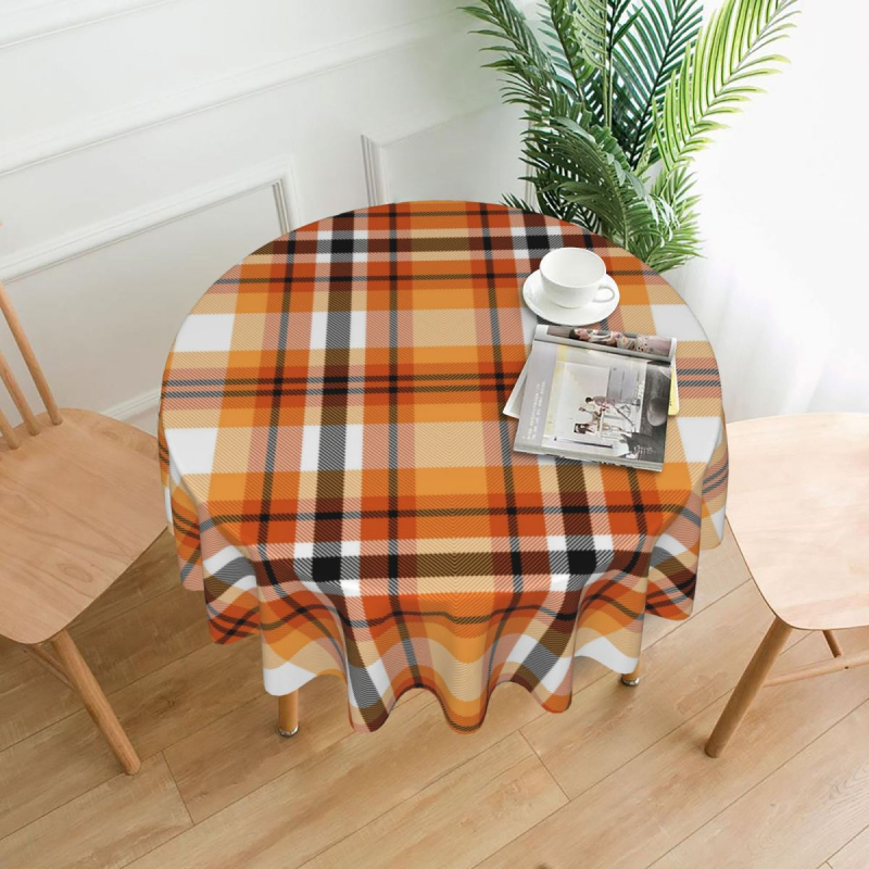 Väliskaubandus Ruuduline laudlina logoga piiriülene ümmargune laudlina söögilaua laudlina Amazoni digitaaltrüki laudlina hulgimüük