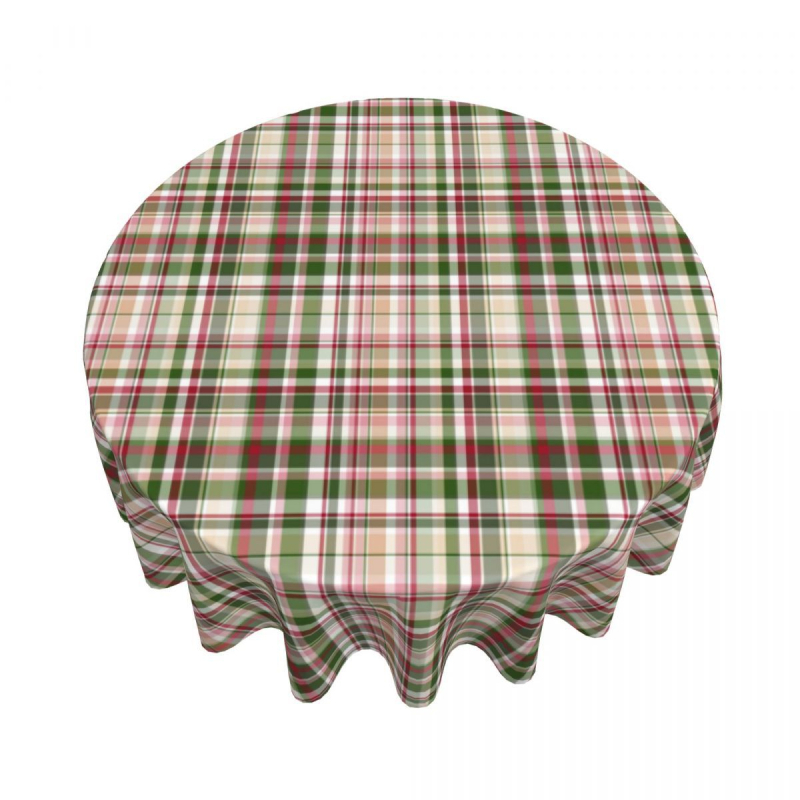 Väliskaubandus Ruuduline laudlina logoga piiriülene ümmargune laudlina söögilaua laudlina Amazoni digitaaltrüki laudlina hulgimüük