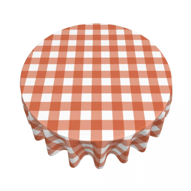 Väliskaubandus Ruuduline laudlina logoga piiriülene ümmargune laudlina söögilaua laudlina Amazoni digitaaltrüki laudlina hulgimüük