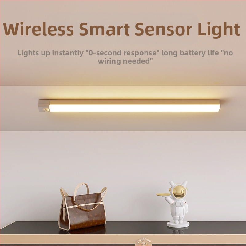 Išmanus belaidis įkrovimas žmogaus kūno indukcinis naktinis apšvietimas namų instaliacijai nemokamas naktinis praėjimas drabužių spintos spintelė LED juostelės šviesa