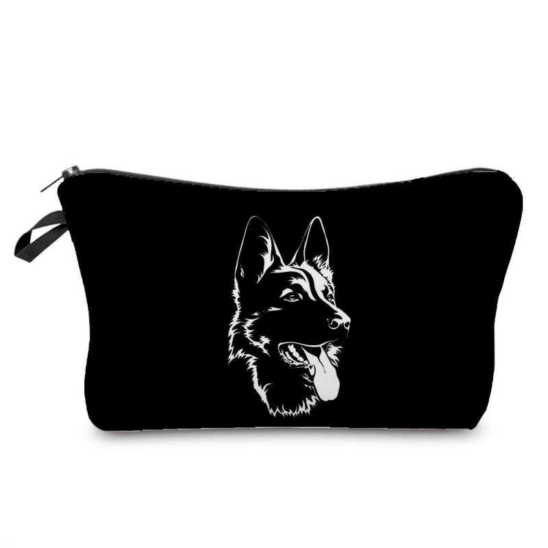 Naujas didmeninės prekybos spalvingas šunų moteriškas krepšys augintinių stiliaus madingas mielas pieštukų krepšys didelės talpos animacinių filmukų kosmetikos laikymo krepšys