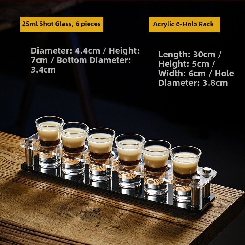 Bullet Cup Liquor Cup Swallow Cup Kangete alkohoolsete jookide Cup B52 Kokteiliklaaside hoidik Shot Cup komplekt Baari veiniklaas