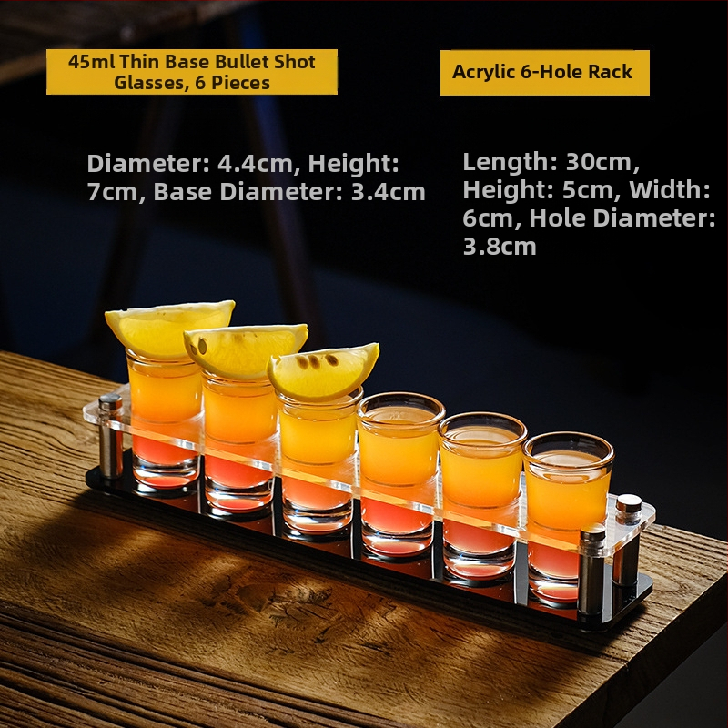 Bullet Cup Liquor Cup Swallow Cup Kangete alkohoolsete jookide Cup B52 Kokteiliklaaside hoidik Shot Cup komplekt Baari veiniklaas