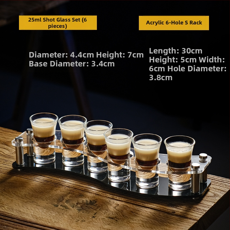 Bullet Cup Liquor Cup Swallow Cup Kangete alkohoolsete jookide Cup B52 Kokteiliklaaside hoidik Shot Cup komplekt Baari veiniklaas