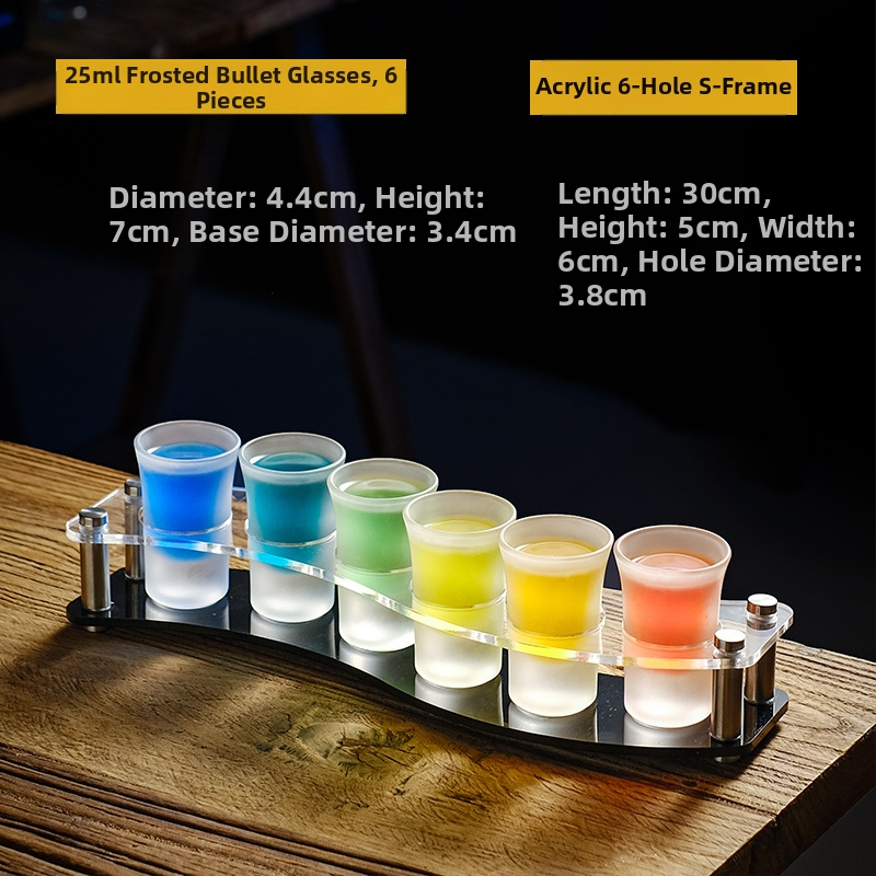 Bullet Cup Liquor Cup Swallow Cup Kangete alkohoolsete jookide Cup B52 Kokteiliklaaside hoidik Shot Cup komplekt Baari veiniklaas