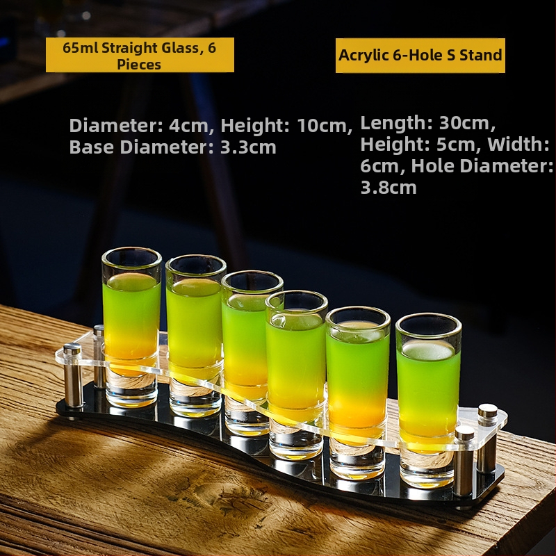 Bullet Cup Liquor Cup Swallow Cup Kangete alkohoolsete jookide Cup B52 Kokteiliklaaside hoidik Shot Cup komplekt Baari veiniklaas