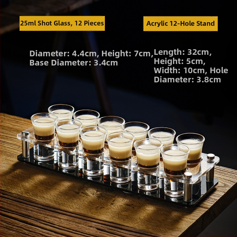 Bullet Cup Liquor Cup Swallow Cup Kangete alkohoolsete jookide Cup B52 Kokteiliklaaside hoidik Shot Cup komplekt Baari veiniklaas