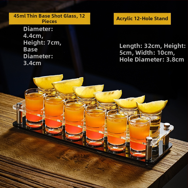 Bullet Cup Liquor Cup Swallow Cup Kangete alkohoolsete jookide Cup B52 Kokteiliklaaside hoidik Shot Cup komplekt Baari veiniklaas