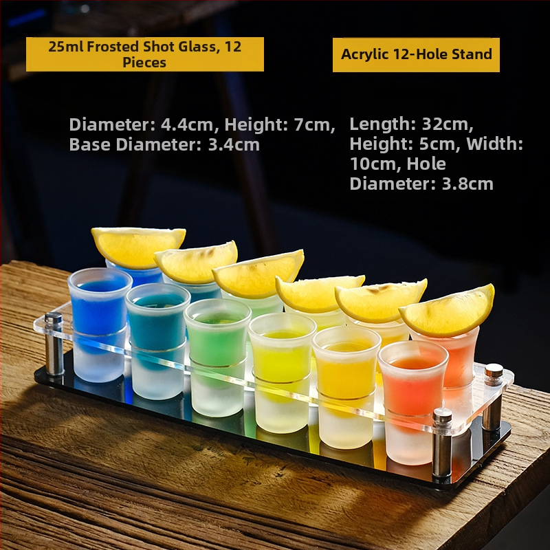 Bullet Cup Liquor Cup Swallow Cup Kangete alkohoolsete jookide Cup B52 Kokteiliklaaside hoidik Shot Cup komplekt Baari veiniklaas