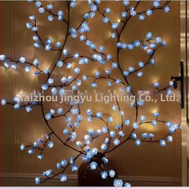 Нова LED светлина за клони Cross Border, ратанова светлина с цвят на череша, интериорна декоративна стерео светлина, извита, амбиентна светлина