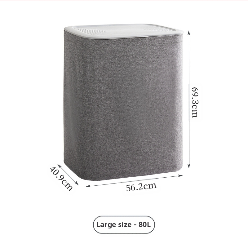 Háztartási fürdőszobai szennyes ruhakosár szennyes ruhakosár fürdőszobai álló összecsukható tároló élelmiszertáska szövet tároló vödör fedéllel