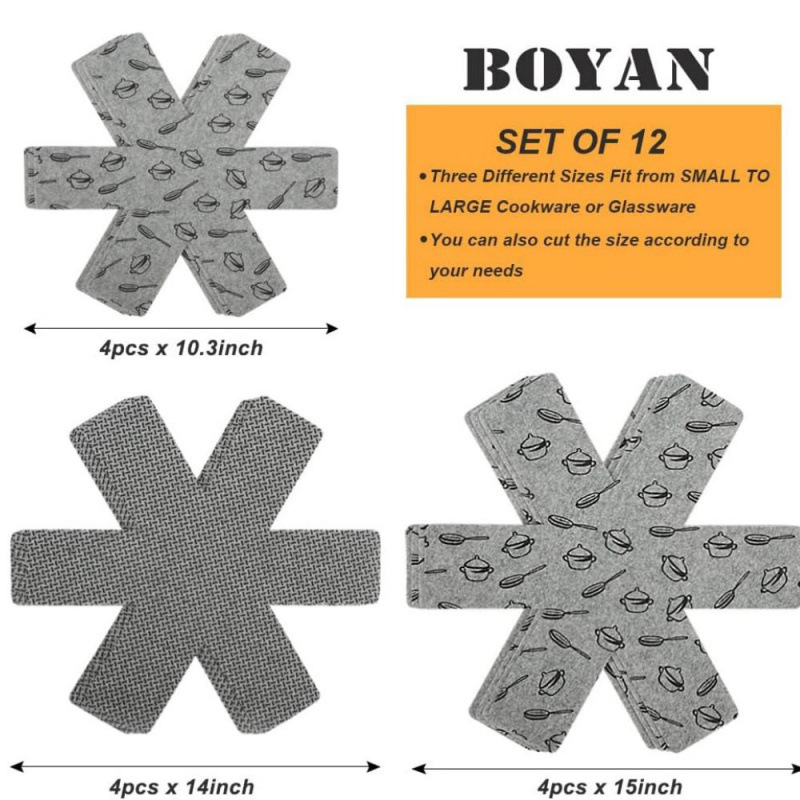 Neaustinis nelimpantis puodo dugno apsauginis kilimėlis Apsauginis kilimėlis Šilumos izoliacija Lengvai valomas spausdinimo veltinio puodo kilimėlis Audinys Sugeriantis padėklas