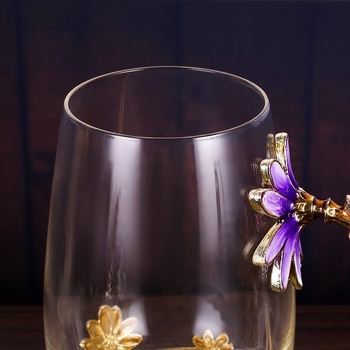 Gyári közvetlen értékesítés rózsaszín krizantém nagy hasú csésze hidegen vágott csésze cinkötvözetből, magas hőmérsékletnek ellenálló virágcsésze zománcozott üvegből