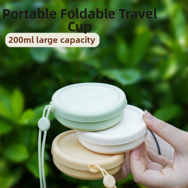 Nešiojamas sulankstomas vandens puodelis Nešiojamas kompresinis burnos skalavimo skysčio puodelis Silikoninis kelioninis lauko kempingo puodelis Maistinio lygio sulankstomas dantų puodelis