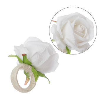 Valentino dienos imitacijos rožių servetėlių žiedas, vakarietiško stiliaus viešbučio stalo rožių dekoratyvinis valgomojo žiedas, servetėlių sagties gamintojai, didmeninė prekyba