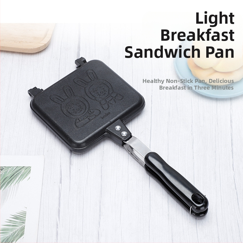 Majapidamismuna koomiksi küpsetusplaat õues hommikusöök telkimine küpsetusklamber telkimistarbed röstsai röstsai võileiva küpsetusplaat