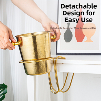 Нов удебелен настолен висок стелаж от неръждаема стомана, скоба за съхранение на KTV кофа за лед, кофа за шампанско, кофа за червено вино с лед