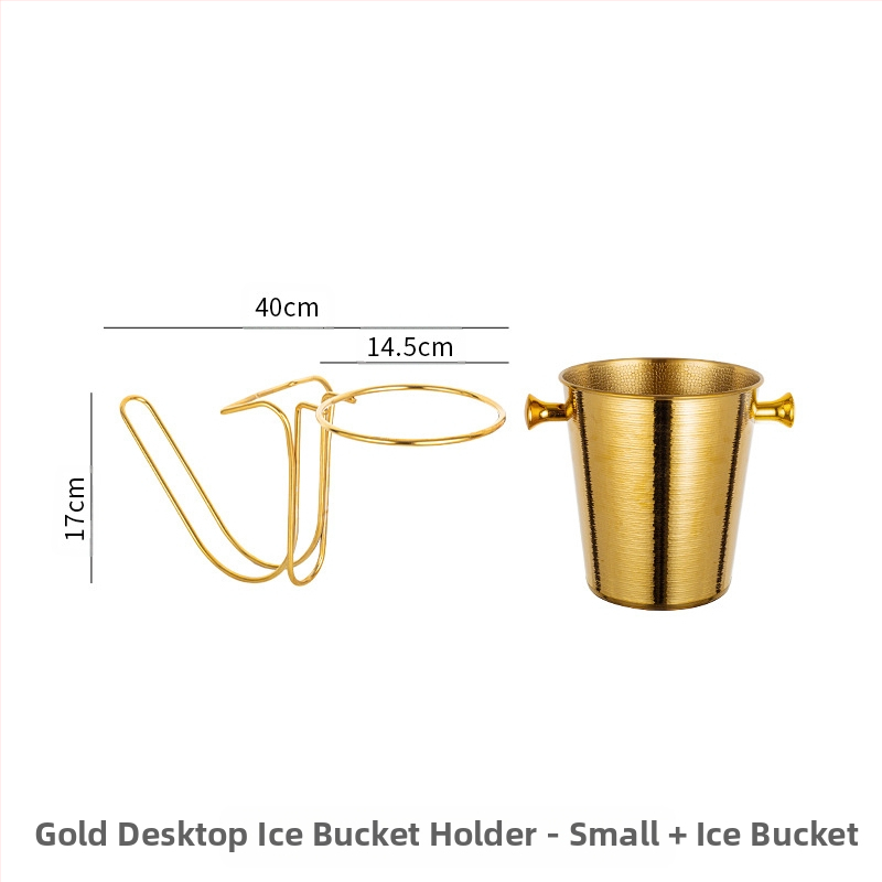 Нов удебелен настолен висок стелаж от неръждаема стомана, скоба за съхранение на KTV кофа за лед, кофа за шампанско, кофа за червено вино с лед