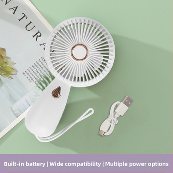 2025. aasta uus pihuarvutiga miniventilaator, USB-laadimisega kaasaskantav kolmekiiruseline väike elektriventilaator, kinkekaardiekspordi piiriülene logo