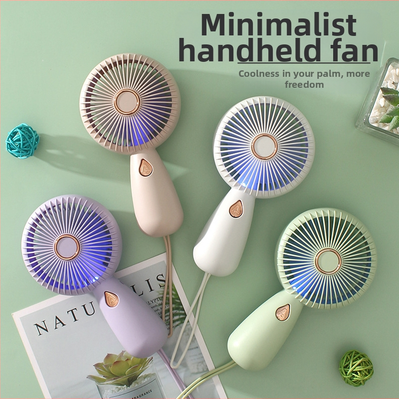 2025. aasta uus pihuarvutiga miniventilaator, USB-laadimisega kaasaskantav kolmekiiruseline väike elektriventilaator, kinkekaardiekspordi piiriülene logo