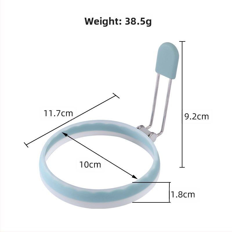 Трансгранична гореща разпродажба Двуцветна силиконова форма за пържени яйца Инструмент за пържени яйца Многофункционален пръстен за пържени яйца