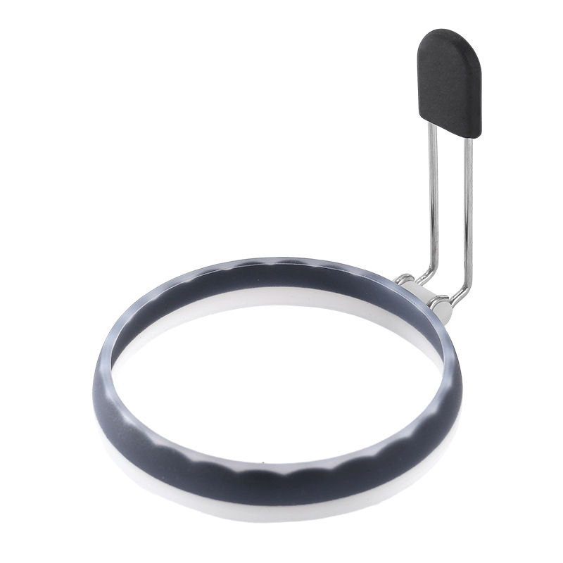 Tarpvalstybinis karštas išpardavimas Dviejų spalvų silikoninis kiaušinių kepimo kiaušinių formos kepto kiaušinio įrankis Daugiafunkcis kepto kiaušinio žiedas