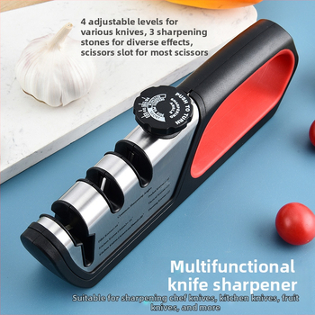 Piiriülene majapidamises kasutatav tipptasemel noateritaja, reguleeritav volframterasest kolm-ühes multifunktsionaalne kääride teritamise artefakti tööriist