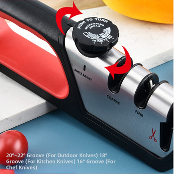 Piiriülene majapidamises kasutatav tipptasemel noateritaja, reguleeritav volframterasest kolm-ühes multifunktsionaalne kääride teritamise artefakti tööriist