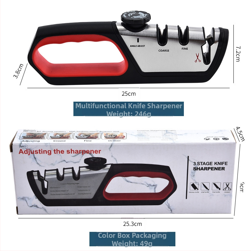 Трансгранична домакинска висококачествена острилка за ножове, регулируема, от волфрамова стомана, три в едно, многофункционален инструмент за заточване на ножици, артефакт