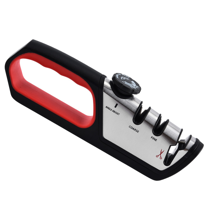 Piiriülene majapidamises kasutatav tipptasemel noateritaja, reguleeritav volframterasest kolm-ühes multifunktsionaalne kääride teritamise artefakti tööriist