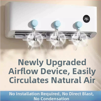 Gaisa kondicionēšanas vadotne, ventilators, vēja bagarētājs, vēja vadotne, prettieši pūšošs vēja deflektors, regulējams vēja virziens, guļamistaba, dzīvojamā istaba, piekarināms, universāls