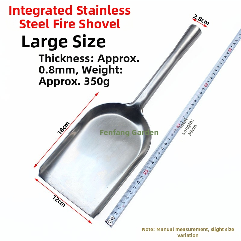 Лопата за огън от неръждаема стомана с дървена дръжка, лопата за дървени въглища, пепел, шлака, огнен фрезоване, лопата за пепел, лопата за огън, лопата за въглища, дърва за огрев, печка, инструмент за огън, лопатка за лайна