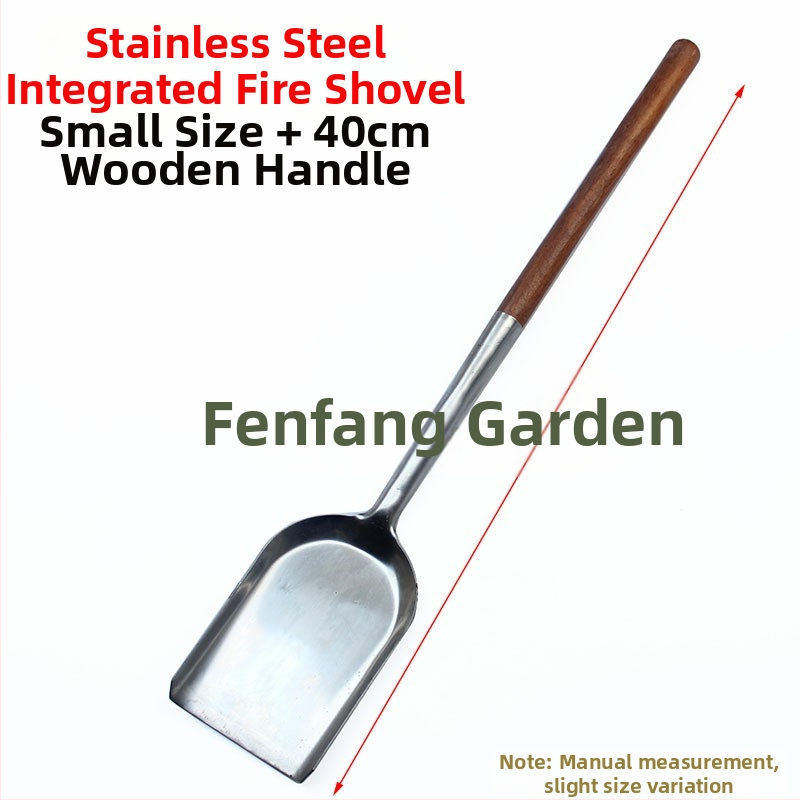 Nerūdijančio plieno medinė rankena gaisro gesinimo kastuvas anglies kastuvas pelenų šlakas gaisro malimas pelenų kastuvas gaisro gesinimo kastuvas anglių kastuvas malkos krosnis gaisro įrankis šiukšlių kastuvas